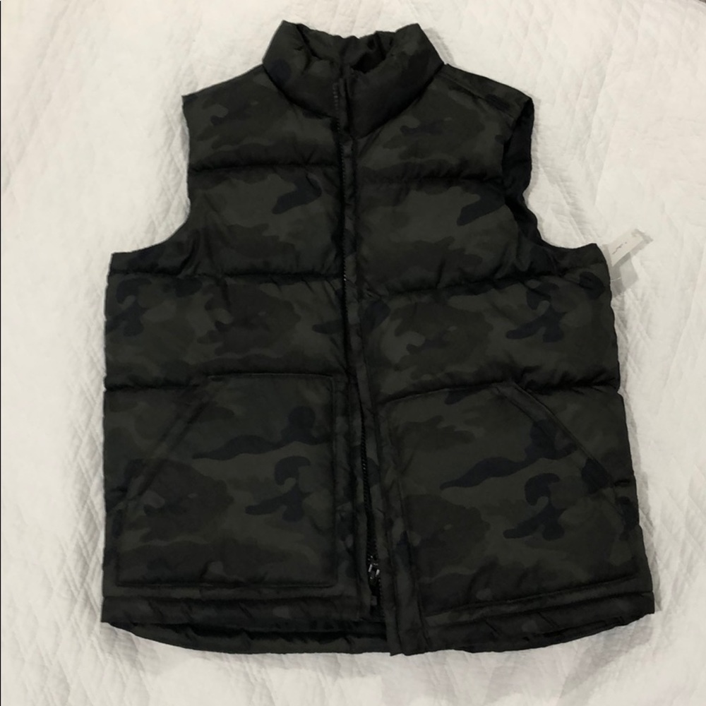 Old Navy camouflage puffer vest.